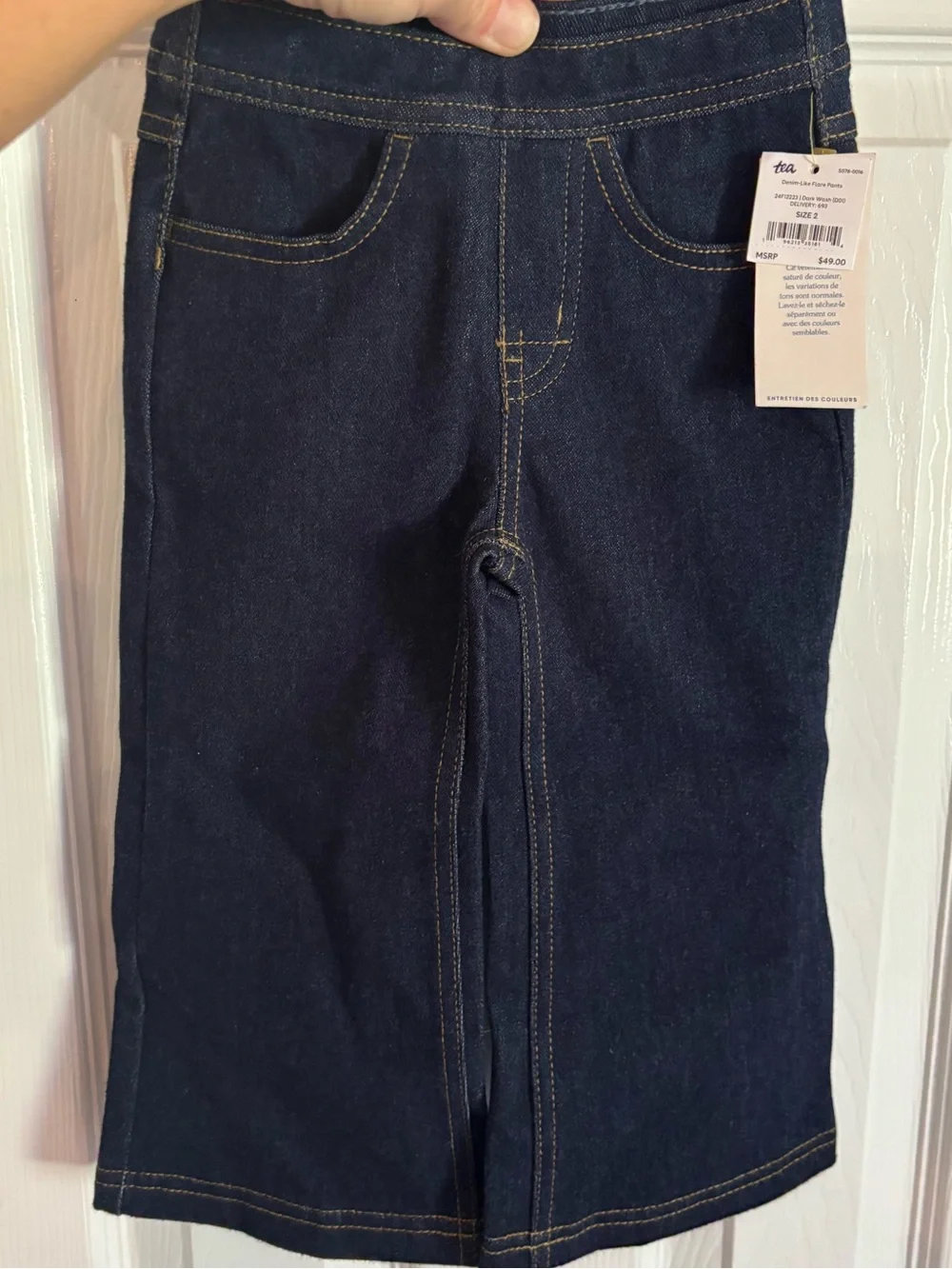 Tea Collection Dark Indigo Pull-On Kids Flare Jeans